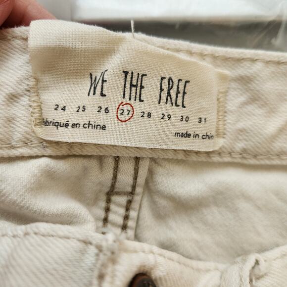 Free People We The Free Womens Size 27 Soft Relaxed Cut Off Shorts Worn White - Picture 4 of 7
